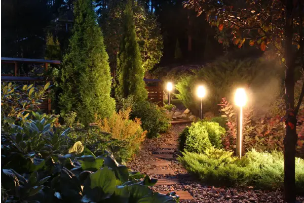 Patio lighting installation from North County Plumbing and Heating